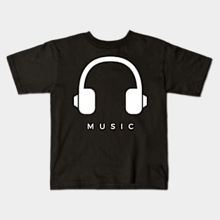Music Audio Headphones Kids T-Shirt